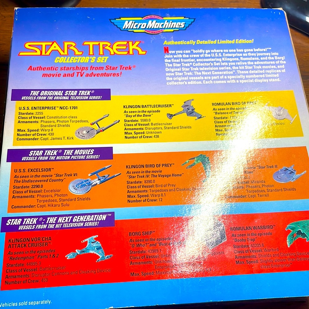 Star Trek Collectors set by Micro Machines